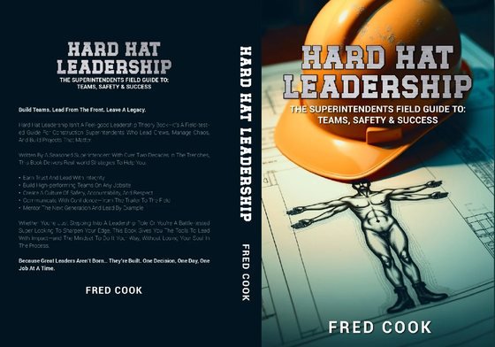 Full wraparound cover of Hard Hat Leadership by Fred Cook, front and back
